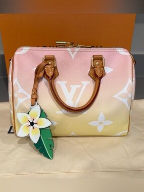 Louis Vuitton Speedy 25 Bandouliere Pool Rose M45724 ByThePool FullSet Authentic